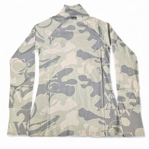 G-Star Raw white & green camo turtleneck top